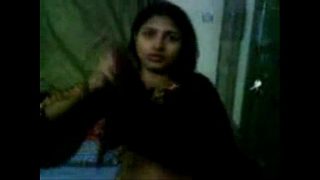 cute indian teenage girl having hot and romantic session with her boy friend