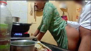 Indian horny wife got fucked while cooking by her ex boy friend